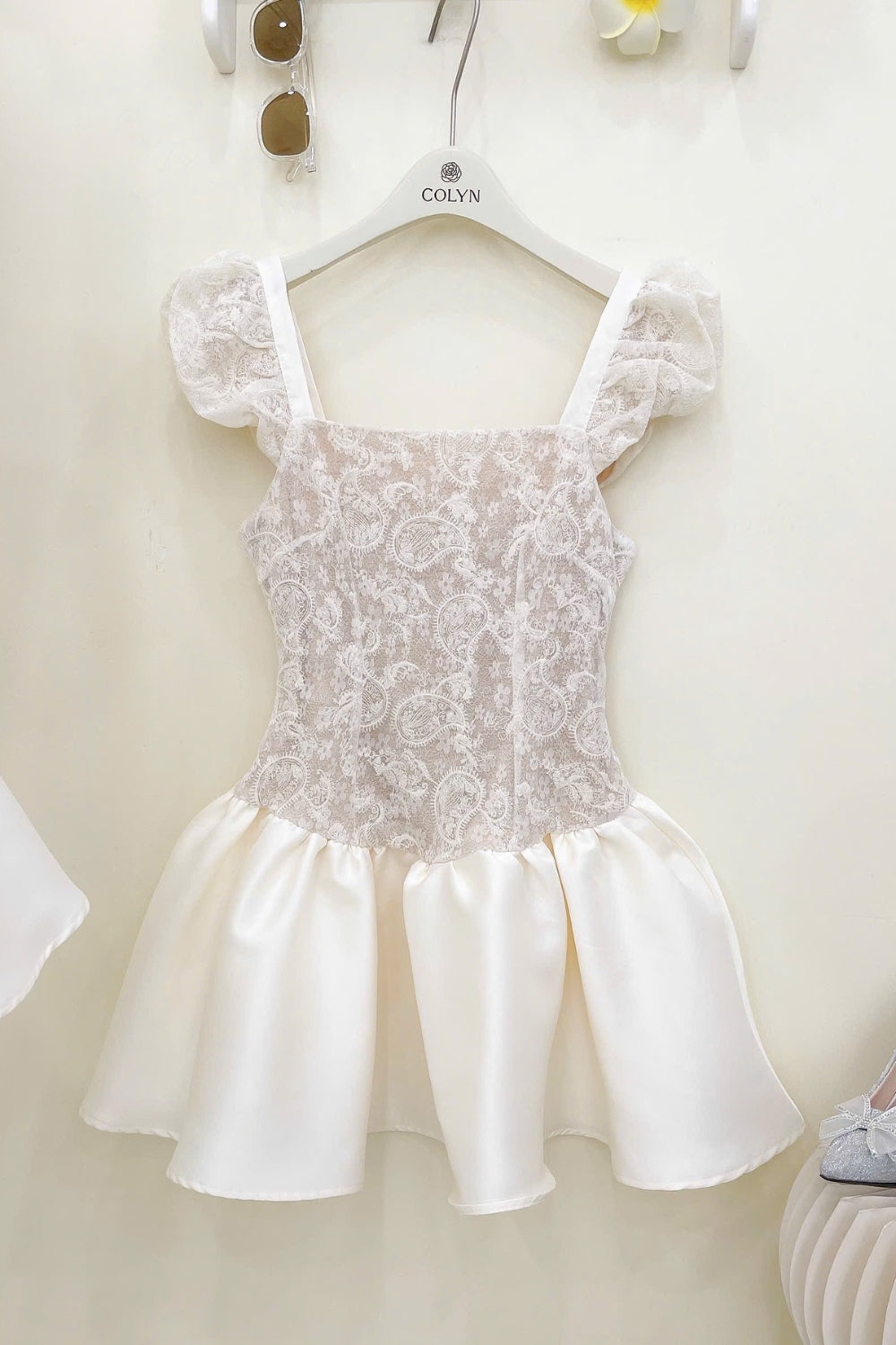 Iraiay Crochet Embroidery Mini Dress