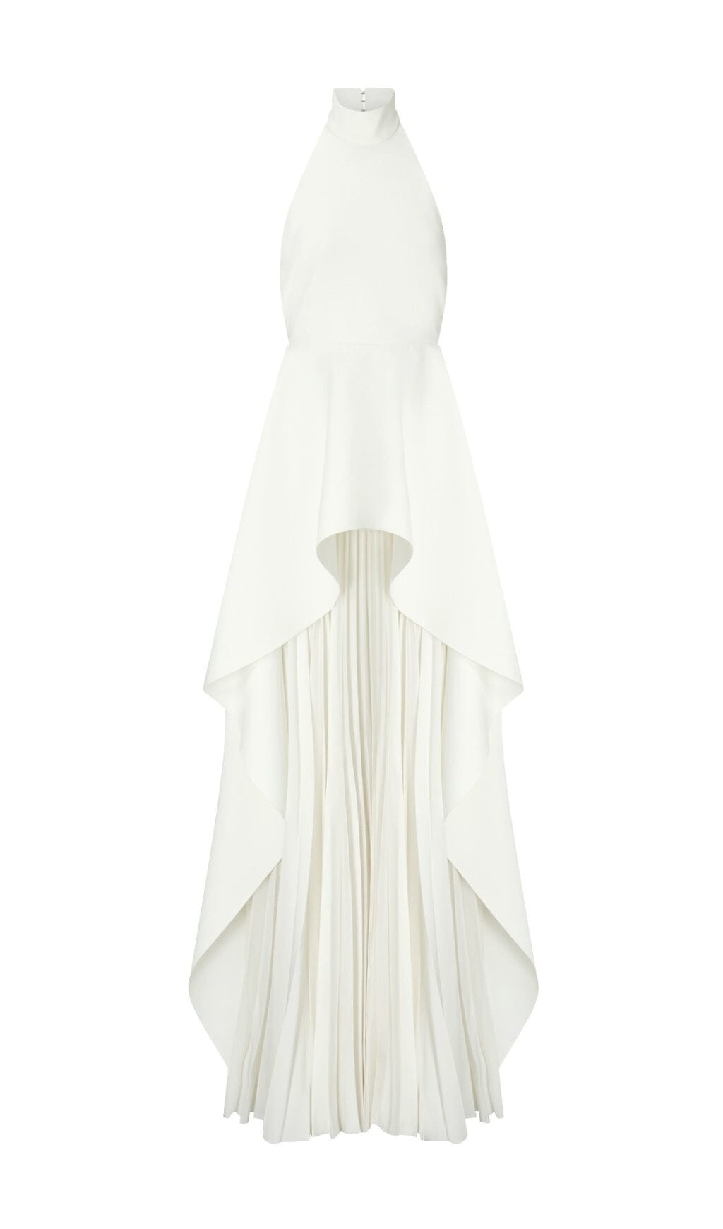 WHITE BANDAGE HALTER IRREGULAR MAXI DRESS