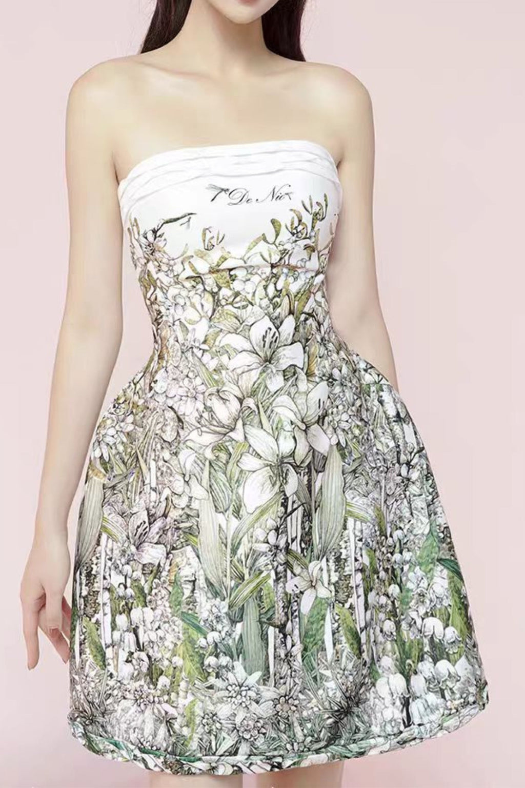 A-LINE STRAIGHT ACROSS NECK TWISTED WOVEN MINI DRESS