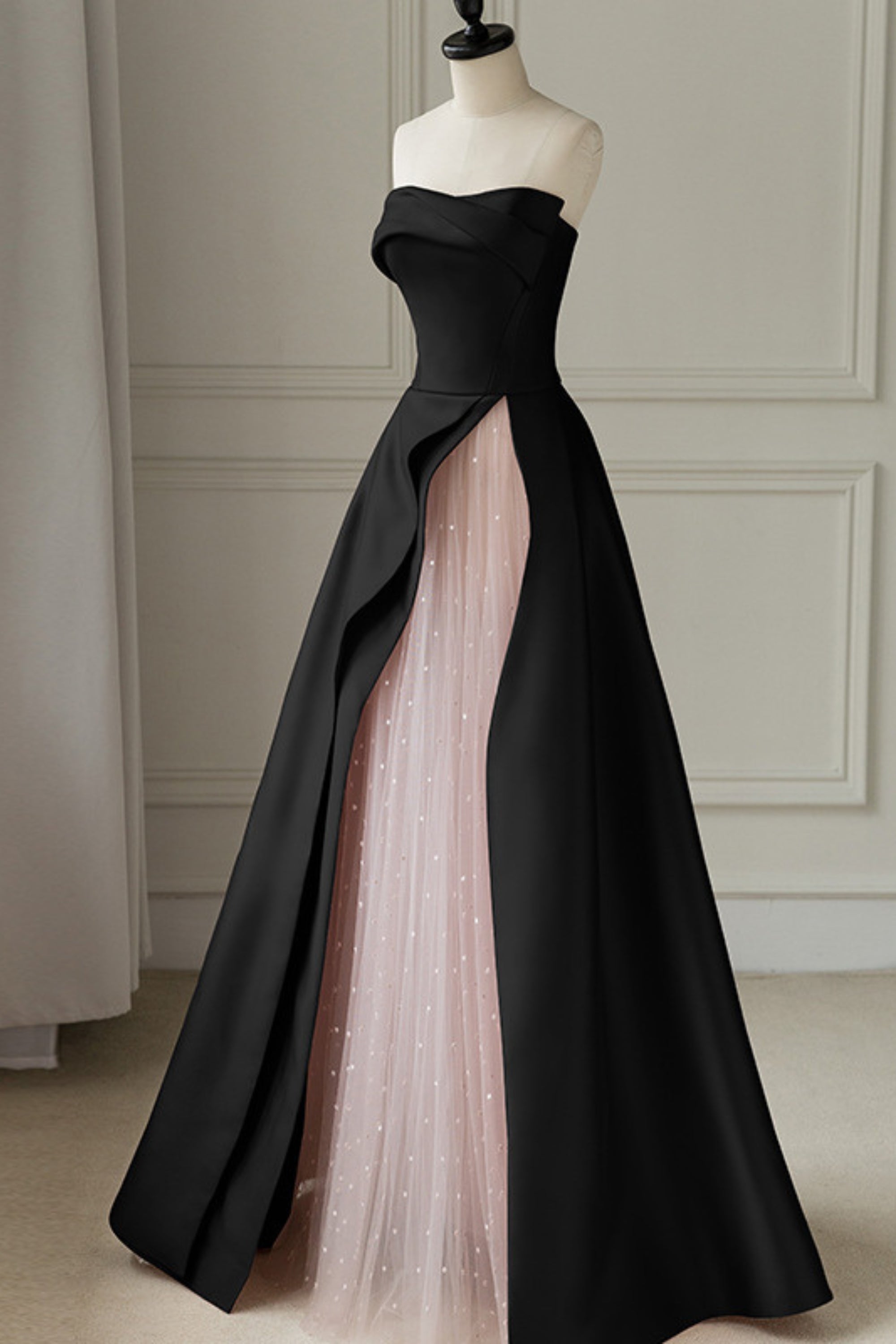 sleeveless embellished maxi dress in black