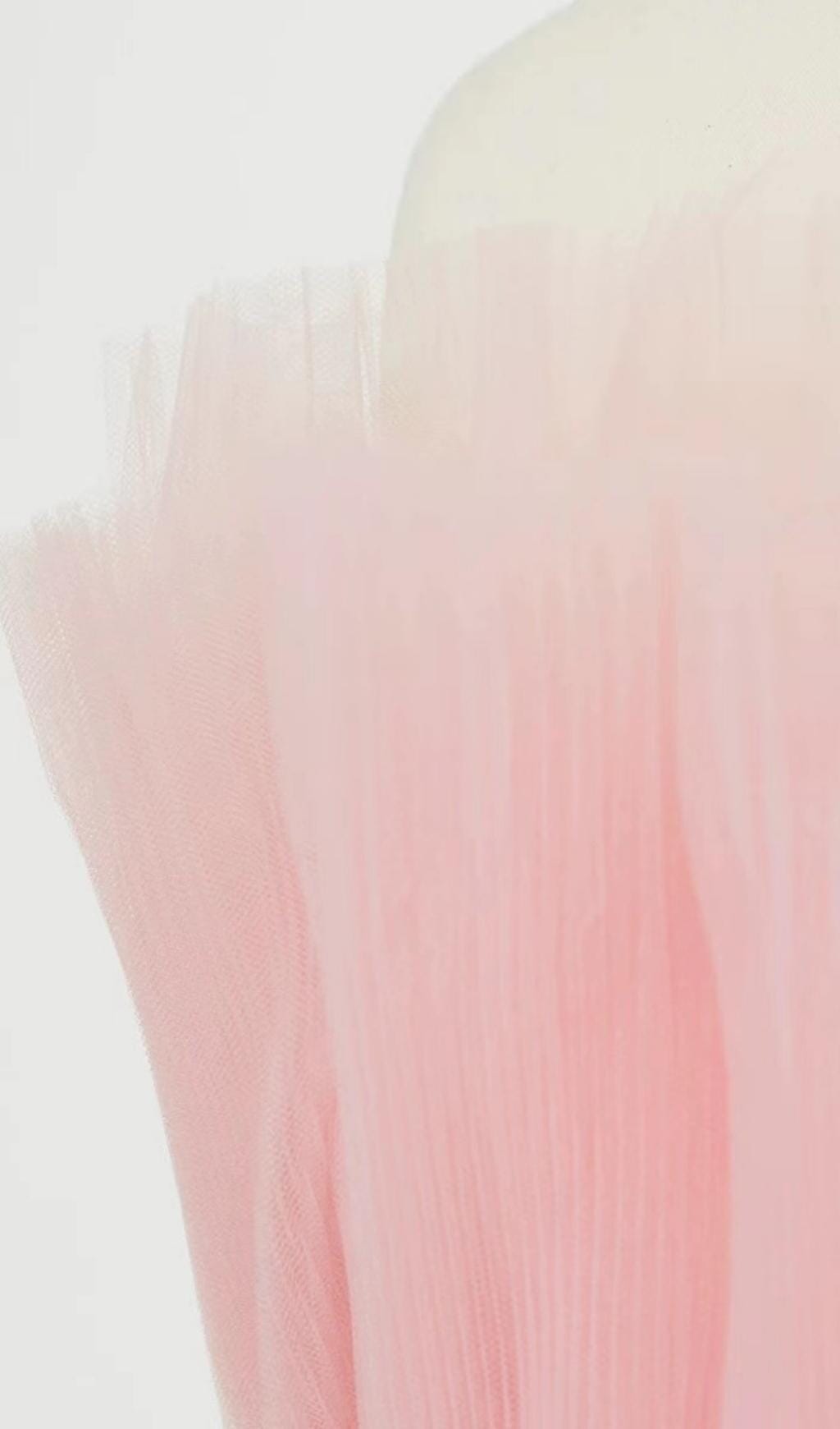 LAYERED STRAPLESS MINI DRESS IN light PINK