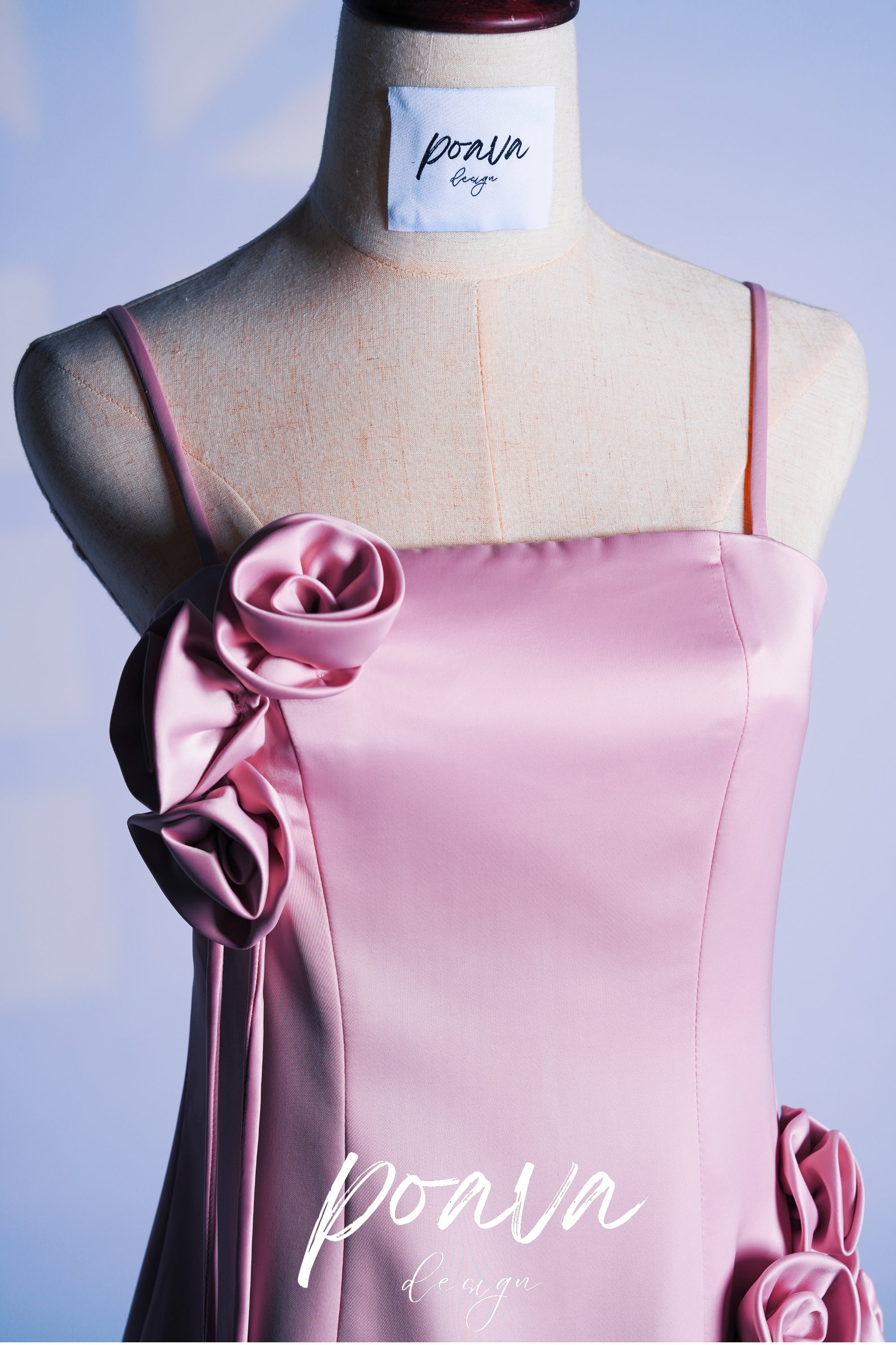 Pink flower mini dress