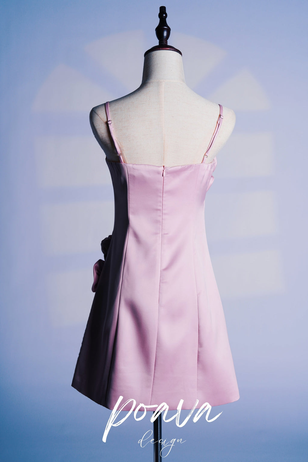 Pink flower mini dress