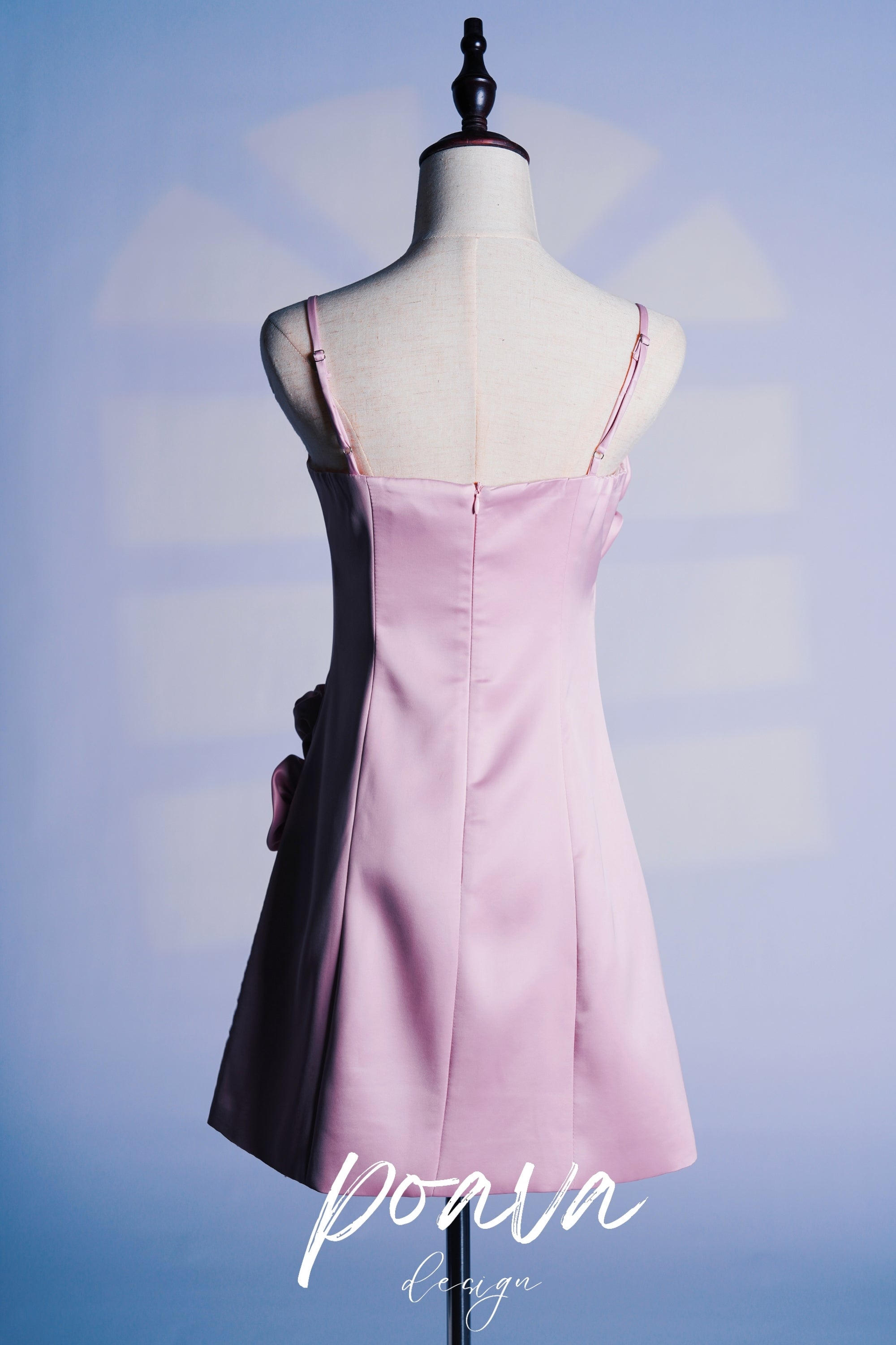 Pink flower mini dress