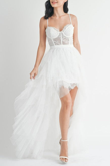 Forever Love Tulle Maxi Dress - White