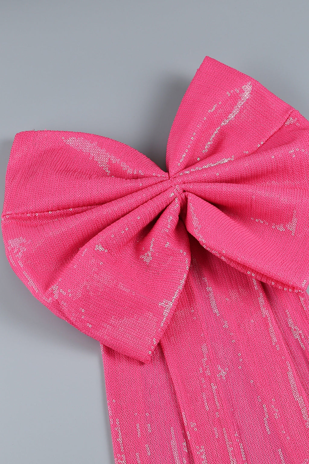 Bandage bow sequin mini dress in pink