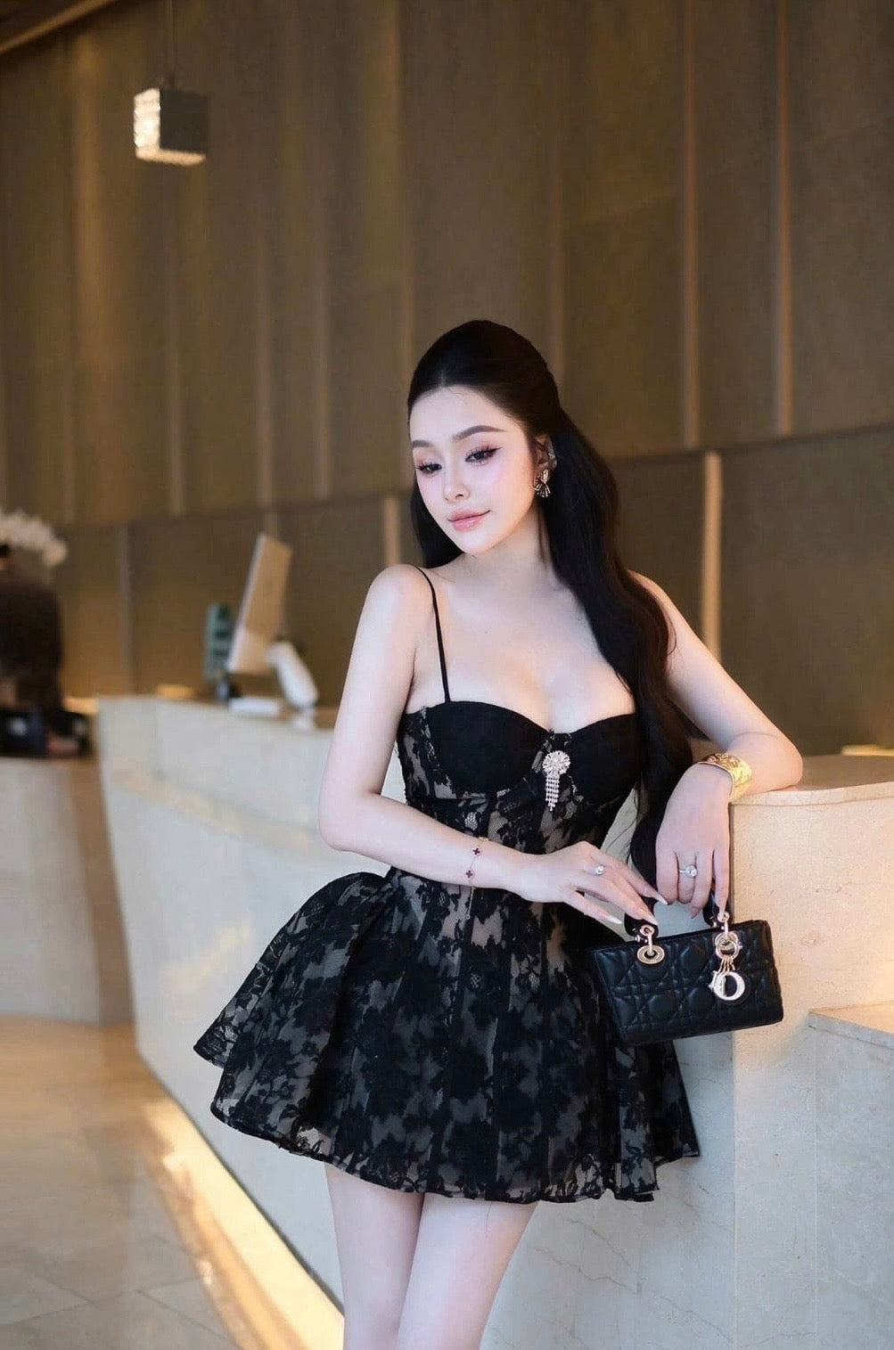 Camilla Corset Lace Mini Dress