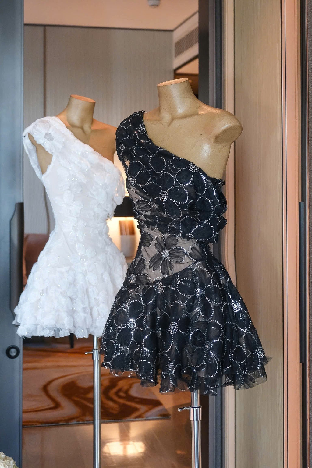 Nicola Asymmetry Mini Dress