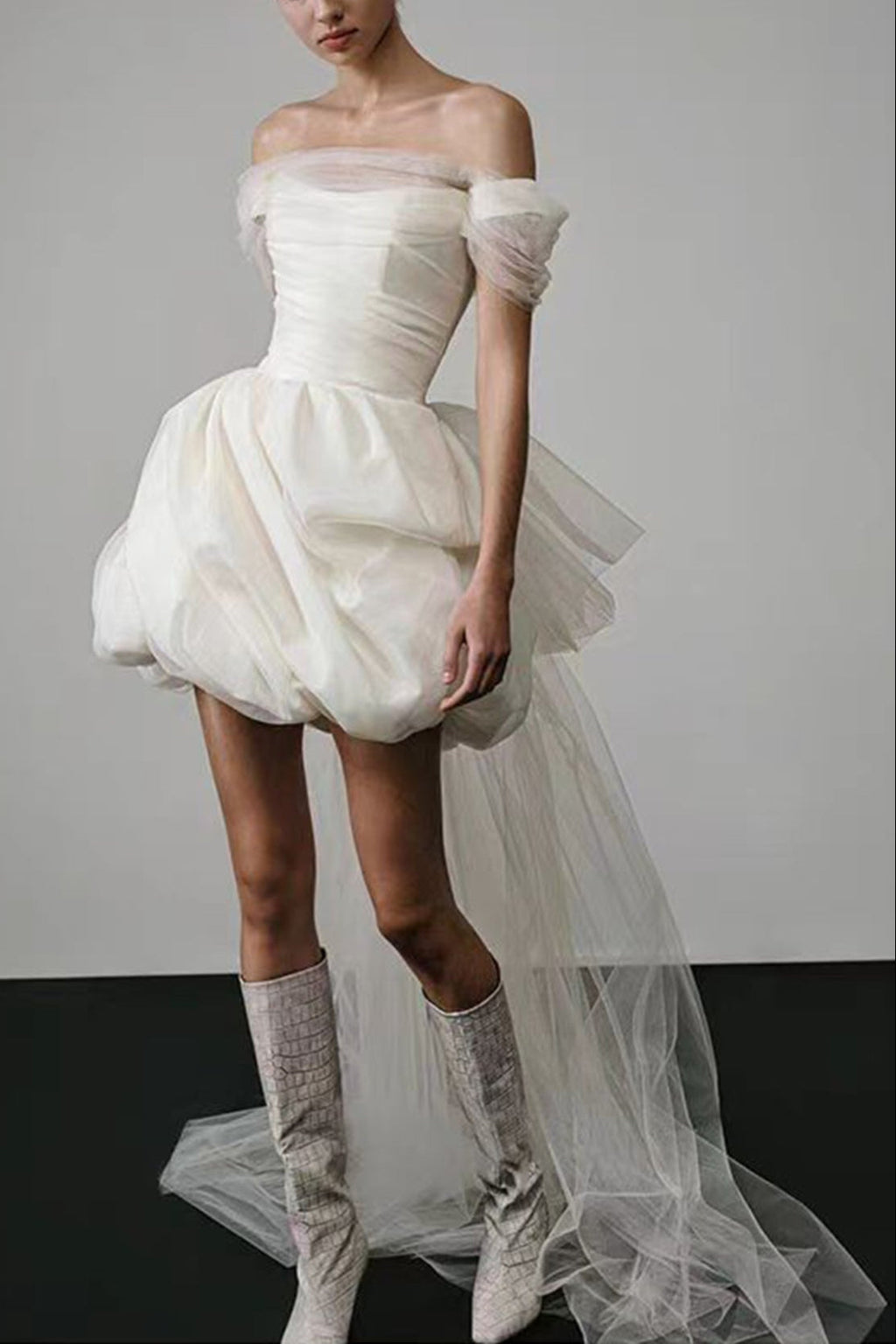 Keira strapless Mini Dress In White