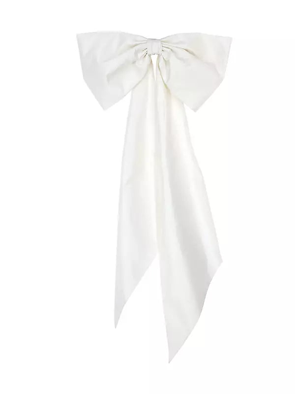 hermosa silk strapless bow gown in black