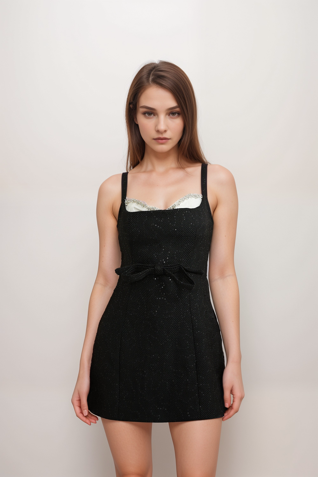 Amore crystal sequinned dress