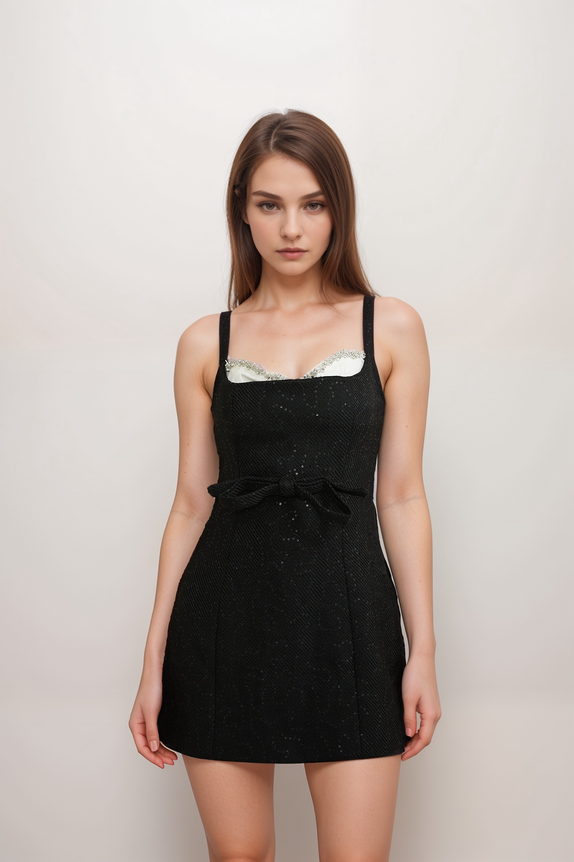 Amore crystal sequinned dress