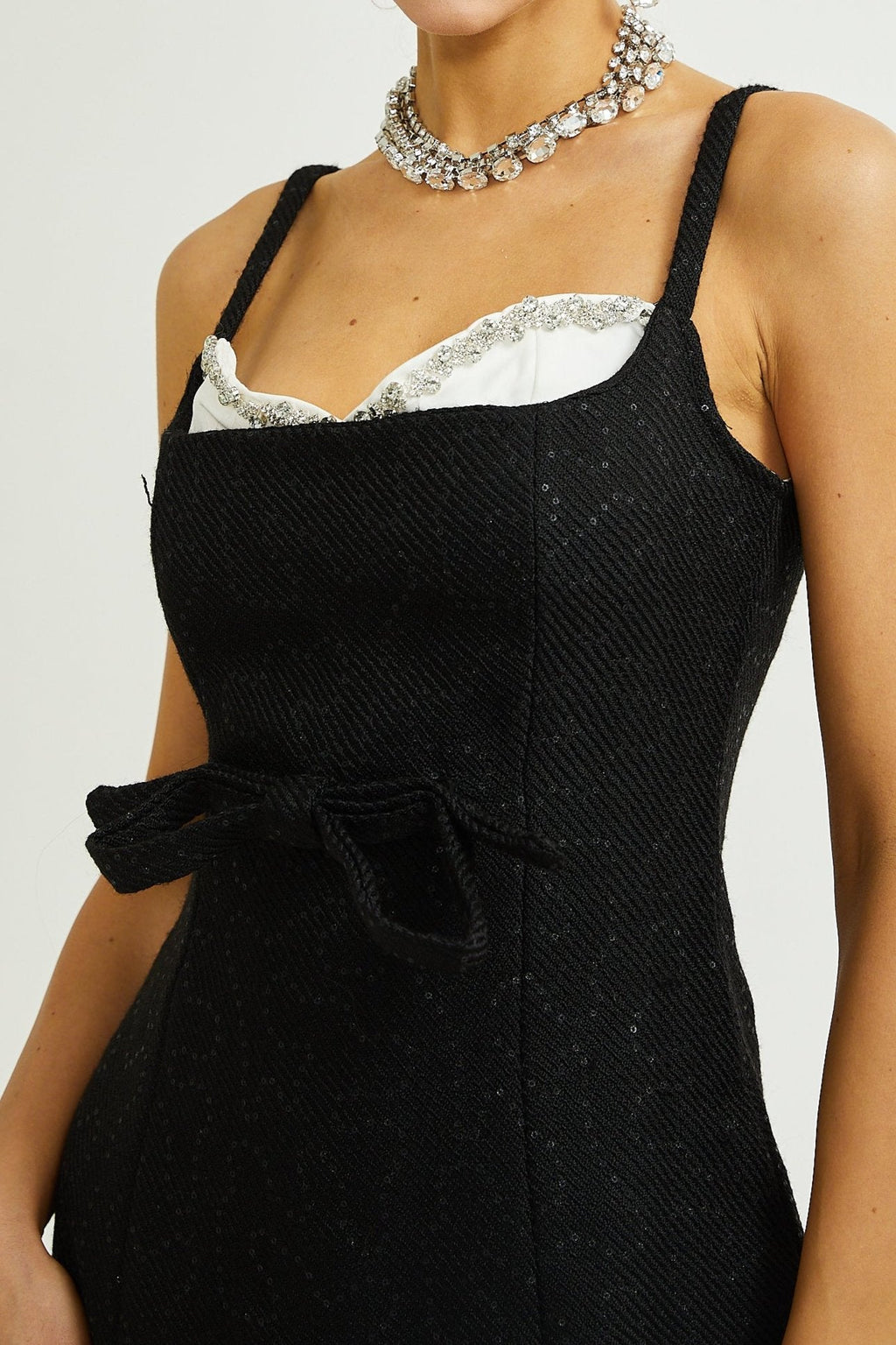 Amore crystal sequinned dress