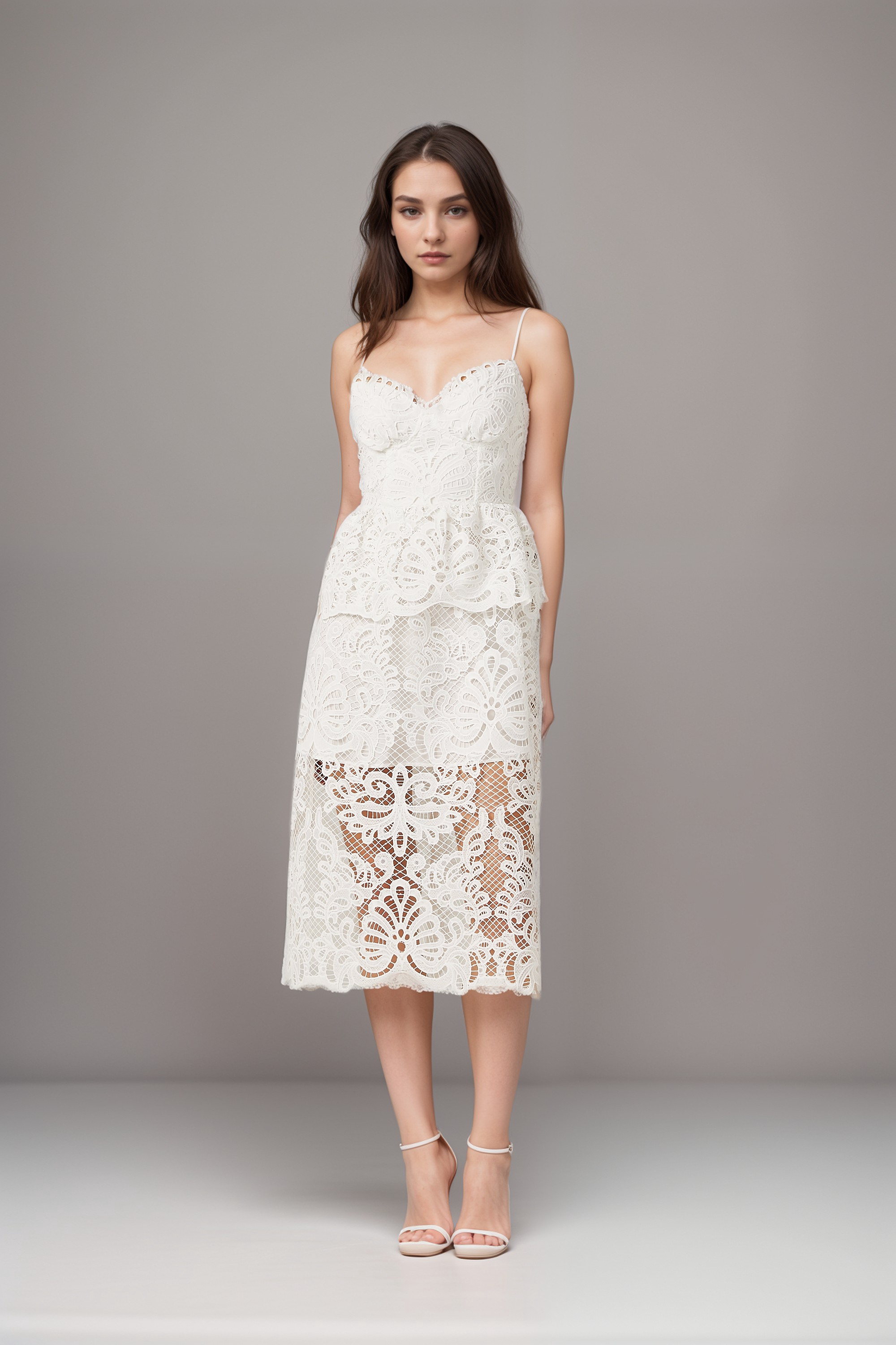 Austen guipure-lace midi dress