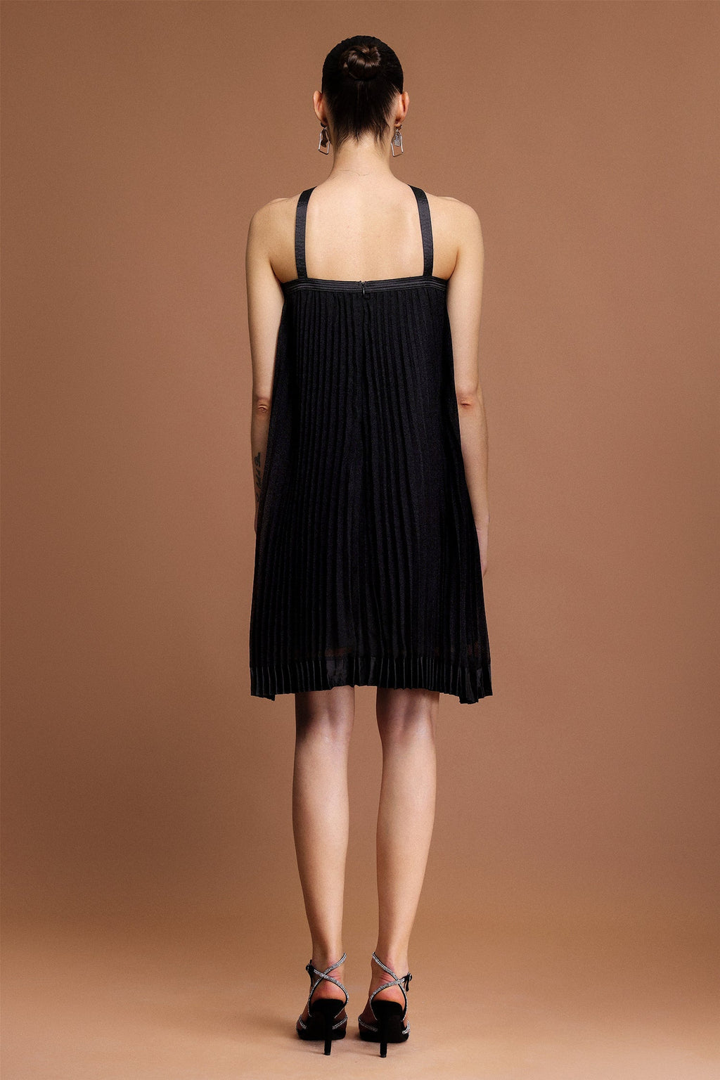 jessica Sleeveless Bowknot Folds Mini Dress