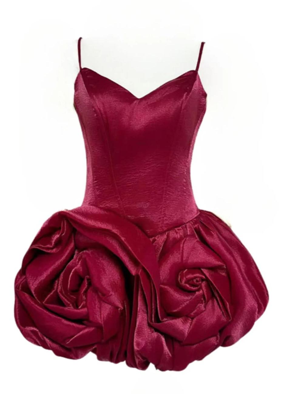 doreen 3d flower bud mini dress