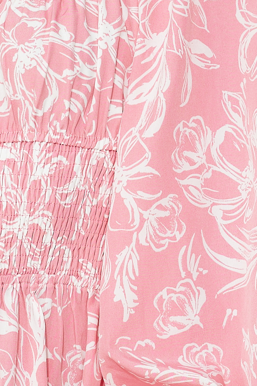 Long Beach Walks Mini Dress Pink