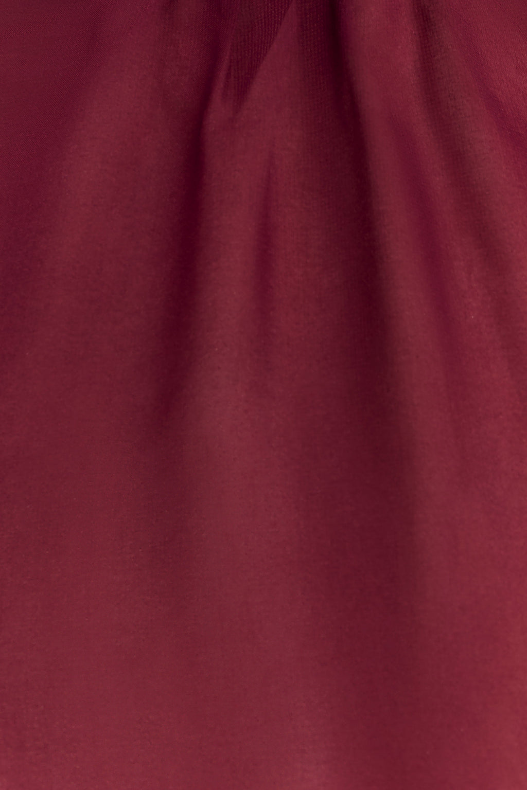 Chiffon Ruffle Mini Dress - Wine