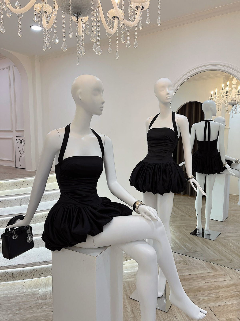 Rosetta Halter Bubble Mini Dress