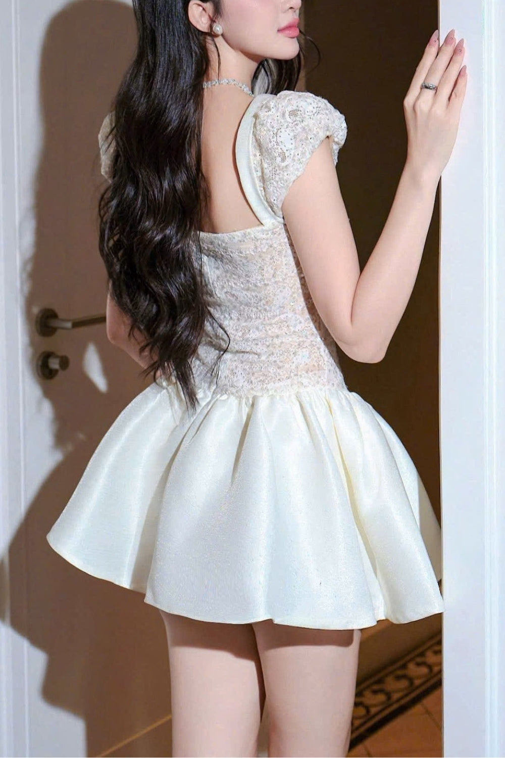 Iraiay Crochet Embroidery Mini Dress