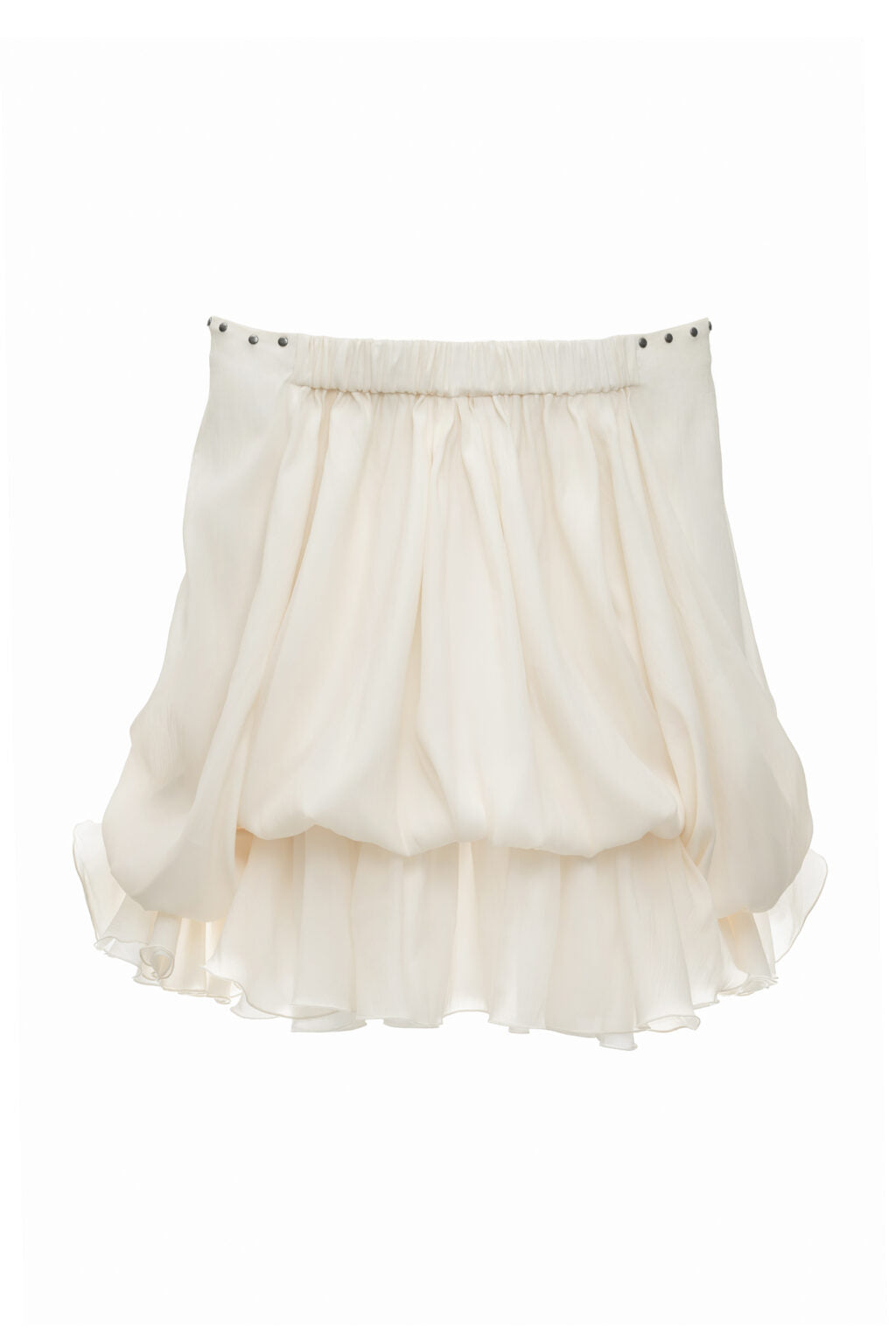 off-shoulder flared sleeve mini shirt dress in white