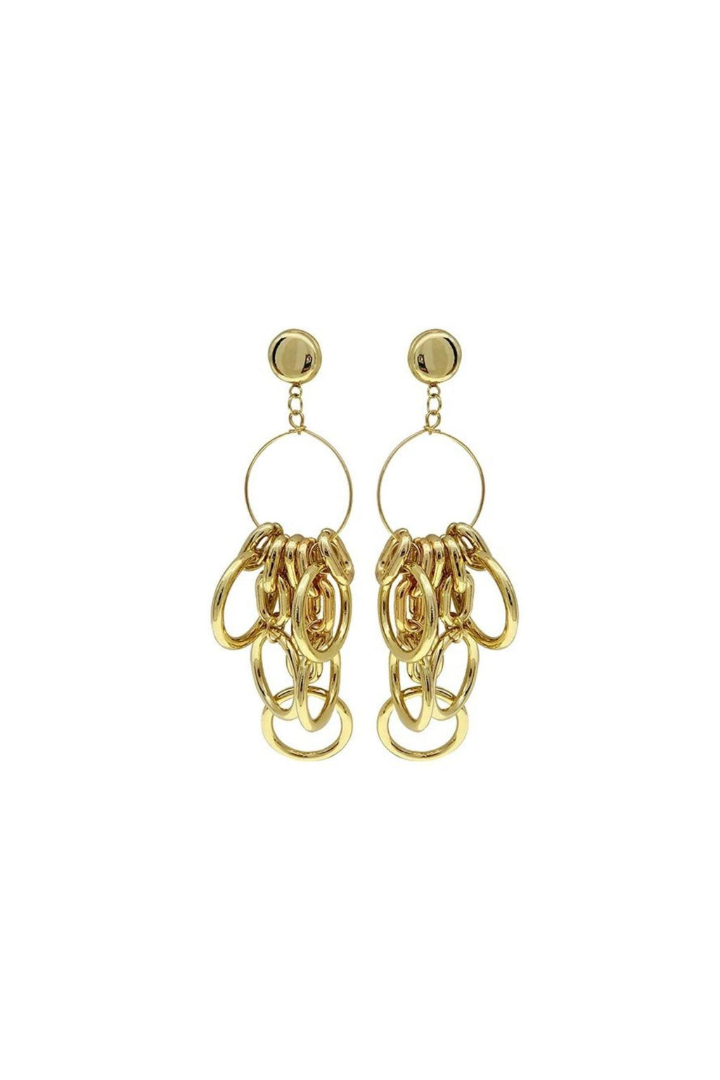 GOLD CIRCLE ALLOY EARRINGS