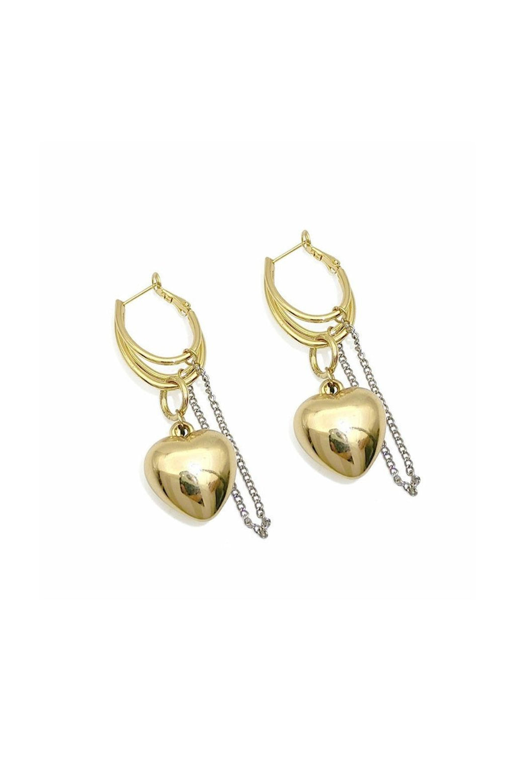 GOLDEN LOVE ALLOY EARRINGS