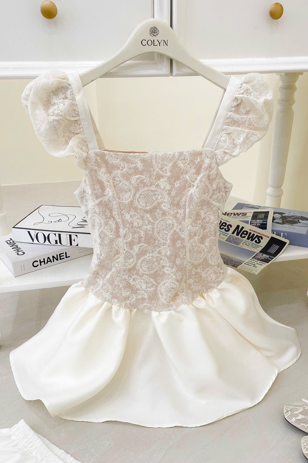 Iraiay Crochet Embroidery Mini Dress