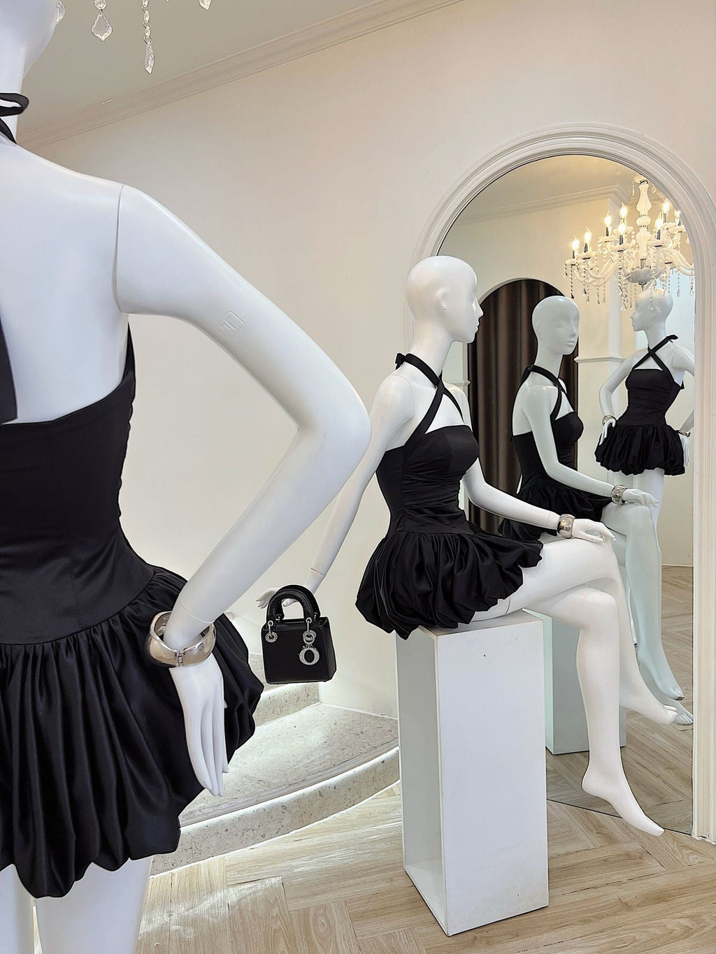 Rosetta Halter Bubble Mini Dress