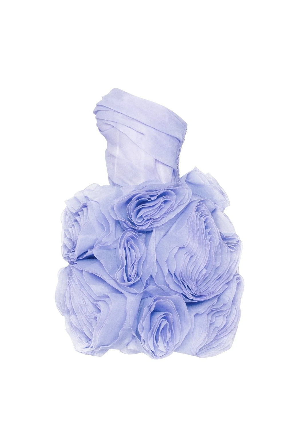 georgia Appliquéd organza lavender mini dress