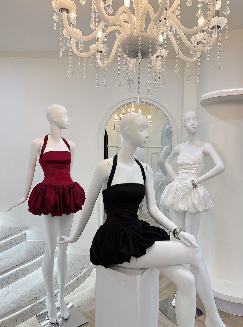 Rosetta Halter Bubble Mini Dress