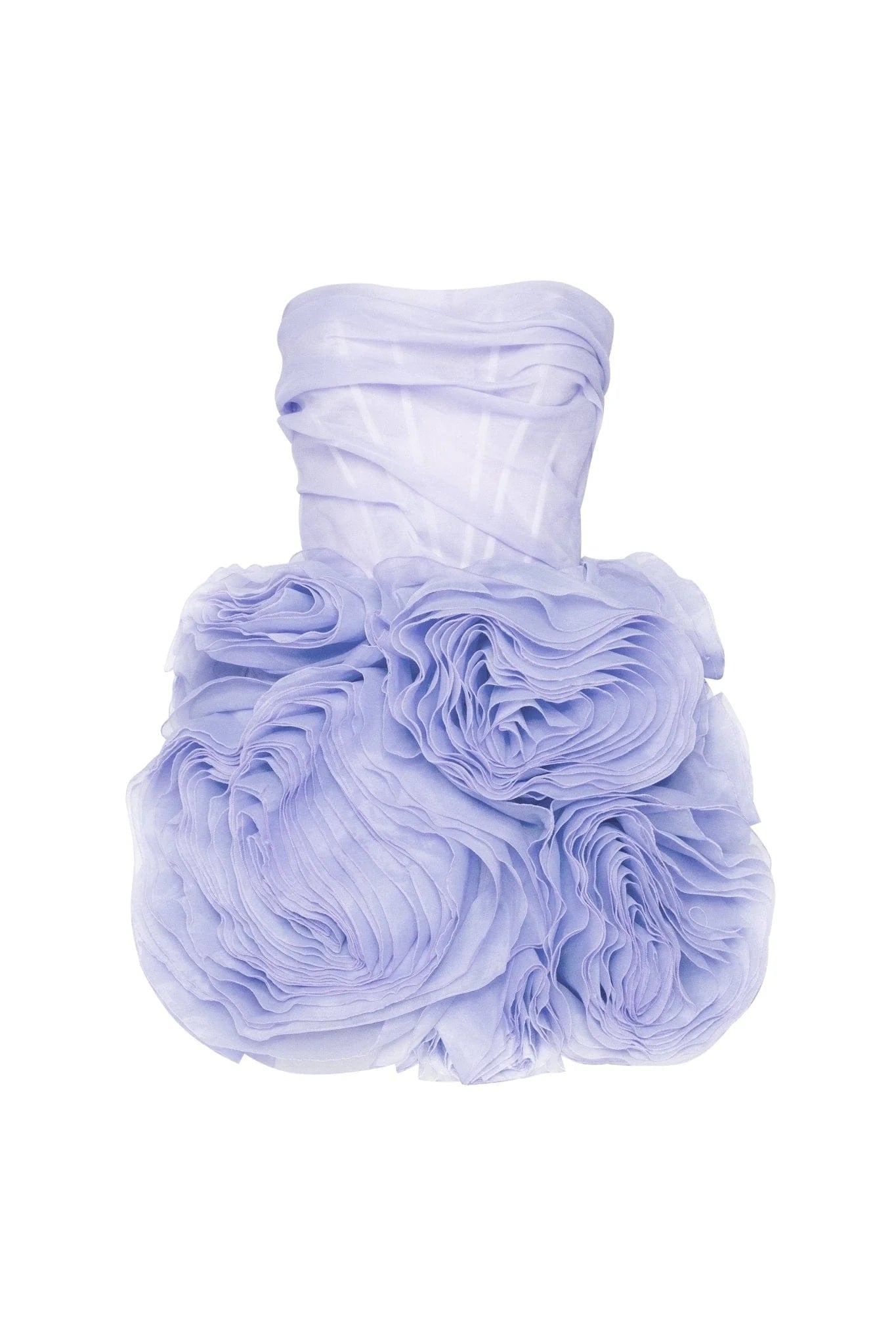 georgia Appliquéd organza lavender mini dress