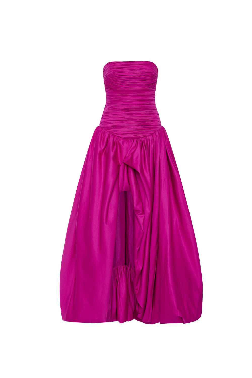 nancy Bubble Hem Maxi Dress in rose red