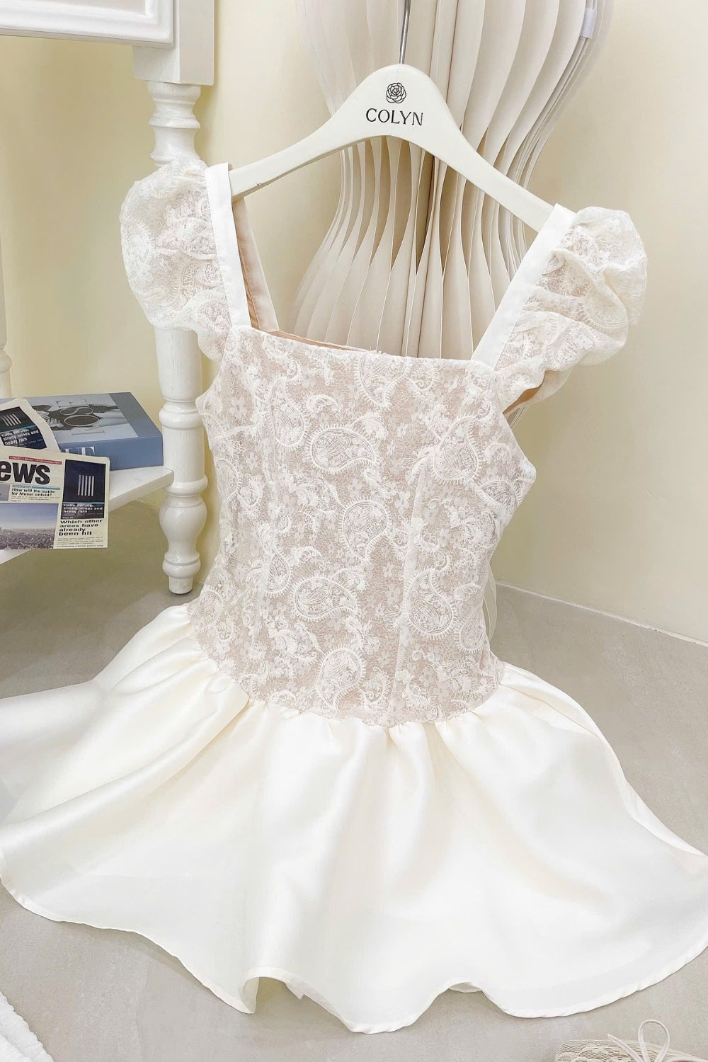 Iraiay Crochet Embroidery Mini Dress