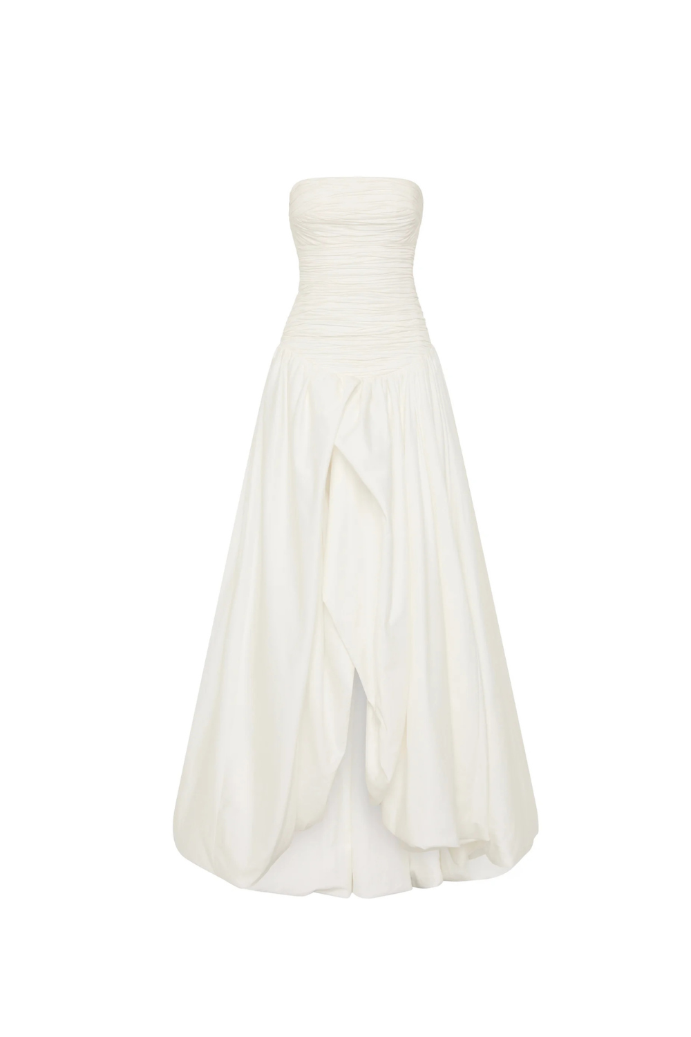 nancy Bubble Hem Maxi Dress in ivory