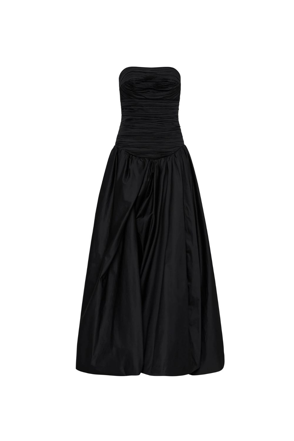nancy Bubble Hem Maxi Dress in black