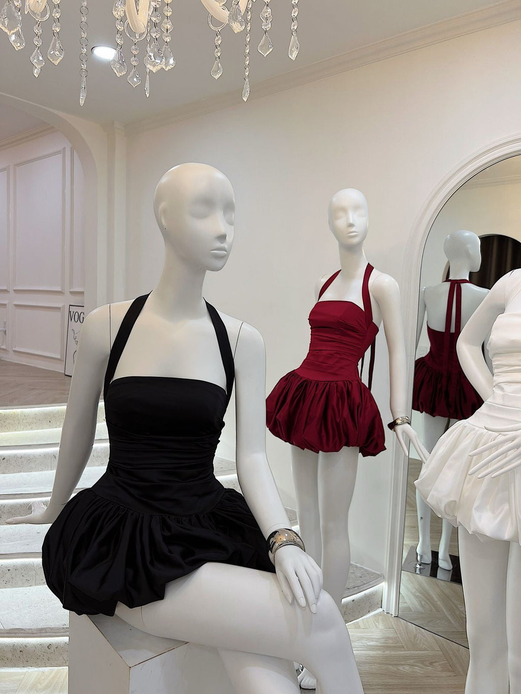 Rosetta Halter Bubble Mini Dress