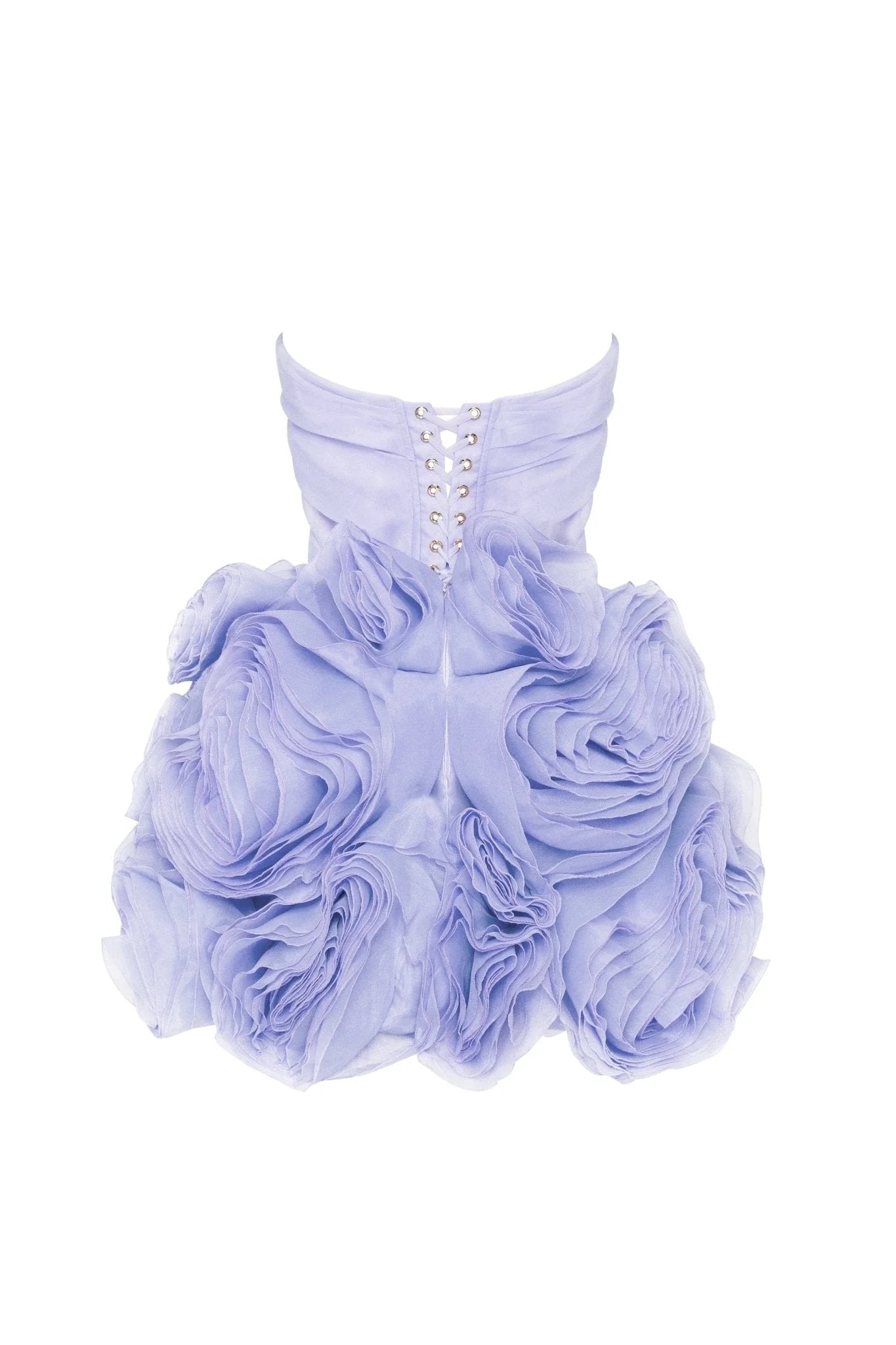 georgia Appliquéd organza lavender mini dress