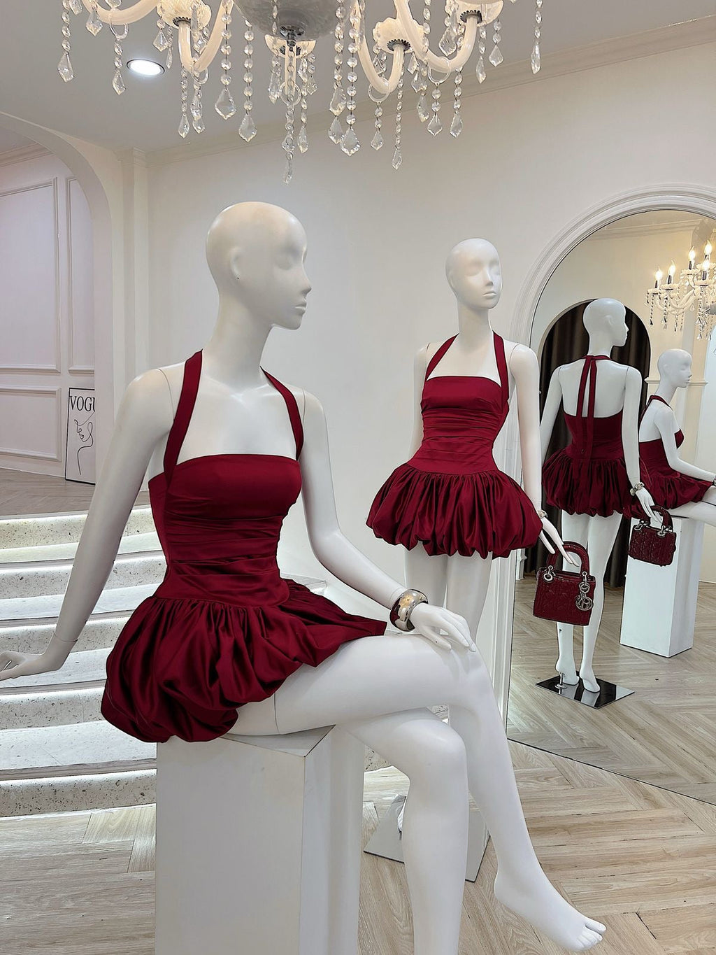 Rosetta Halter Bubble Mini Dress