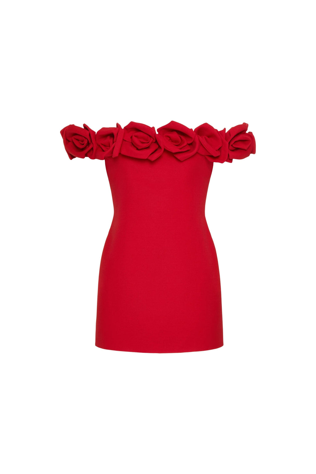 FLORAL EMBELLISHED CREPE MINI DRESS