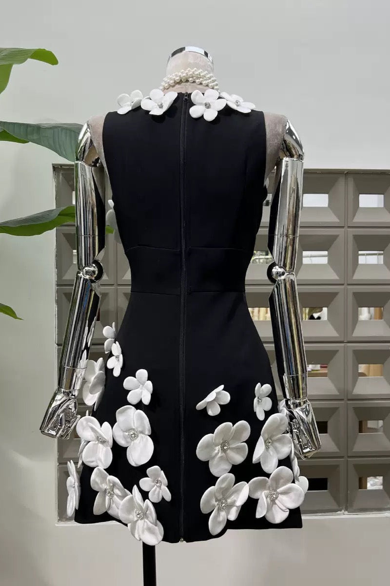 Black and White Mini Dress