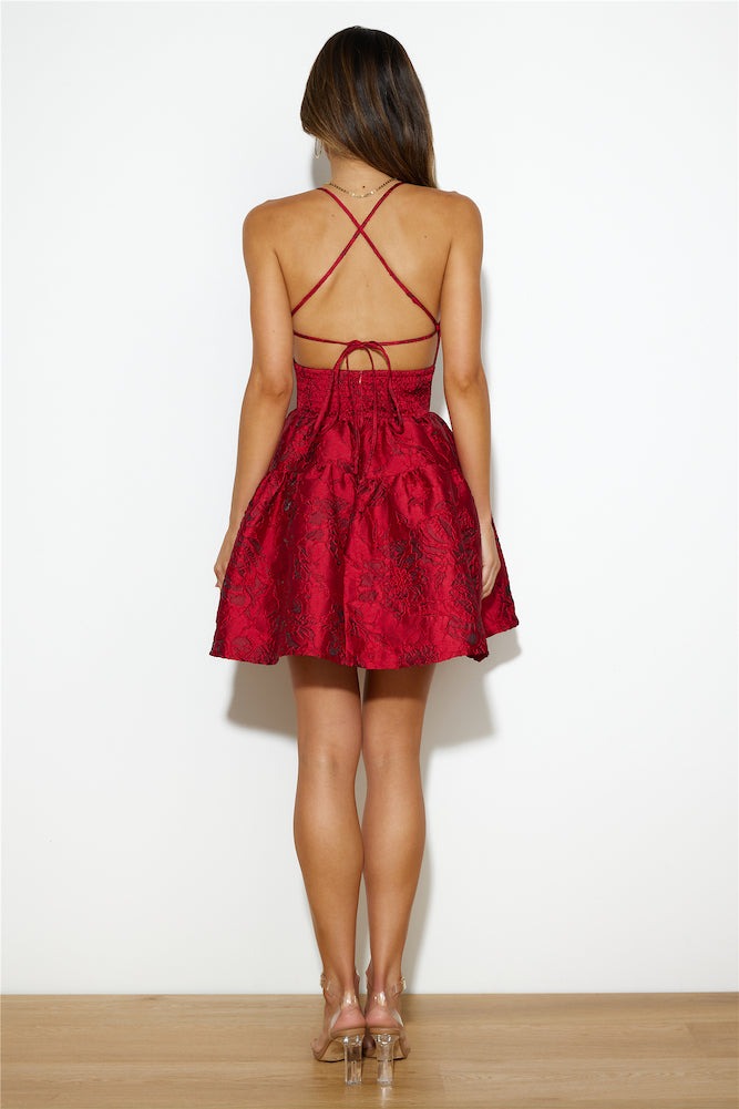 Jacquard dopamine slip mini dress