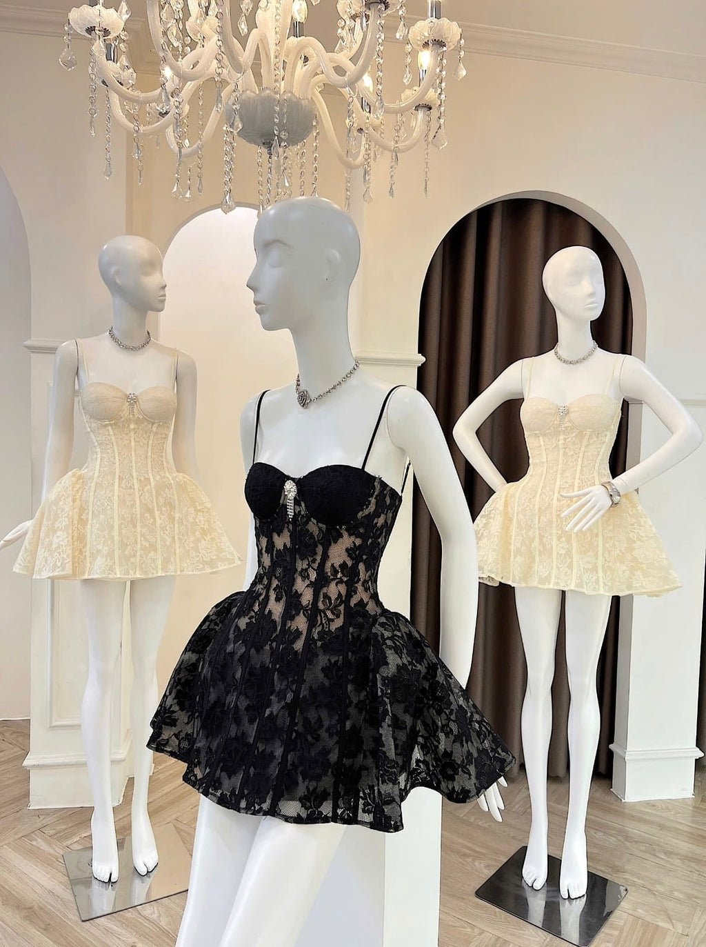 Camilla Corset Lace Mini Dress