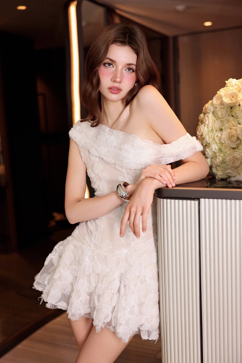 Nicola Asymmetry Mini Dress