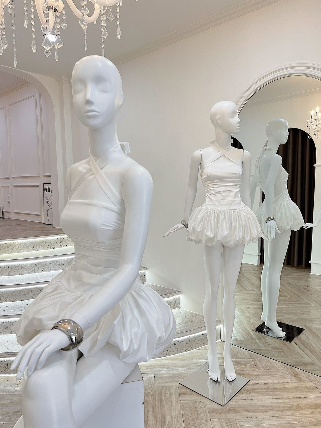 Rosetta Halter Bubble Mini Dress