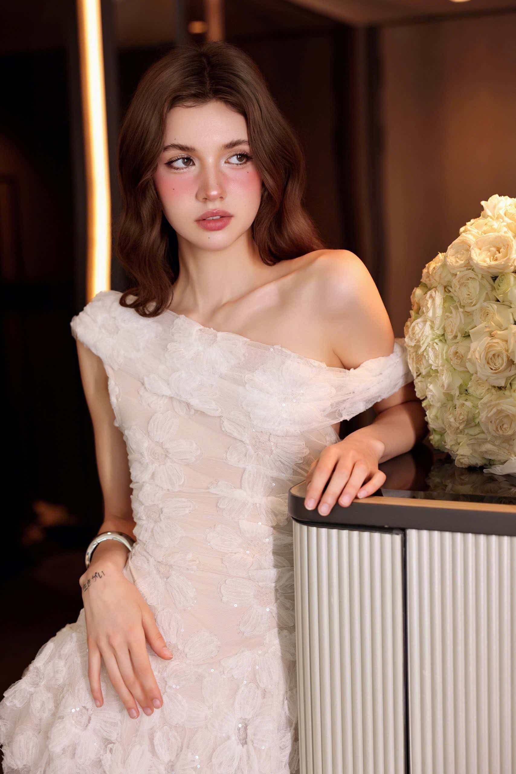 Nicola Asymmetry Mini Dress