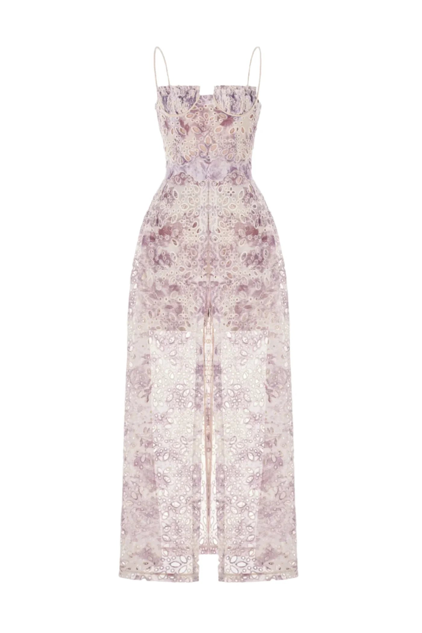 Abetzi Floral Embroidered Shorts & Maxi Dress Set - Purple