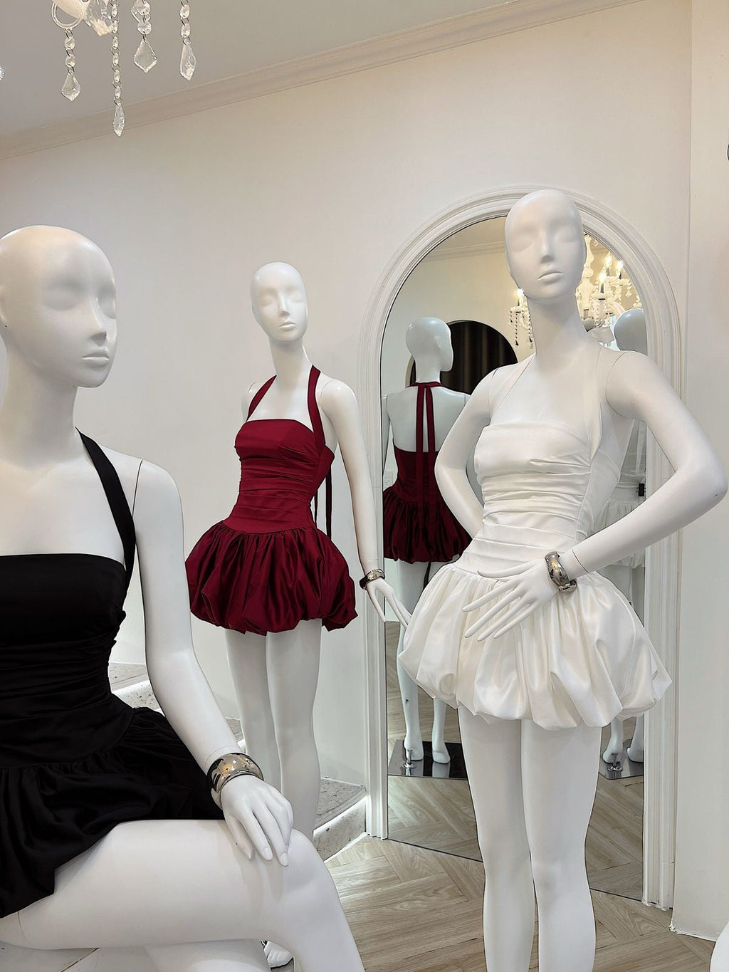 Rosetta Halter Bubble Mini Dress