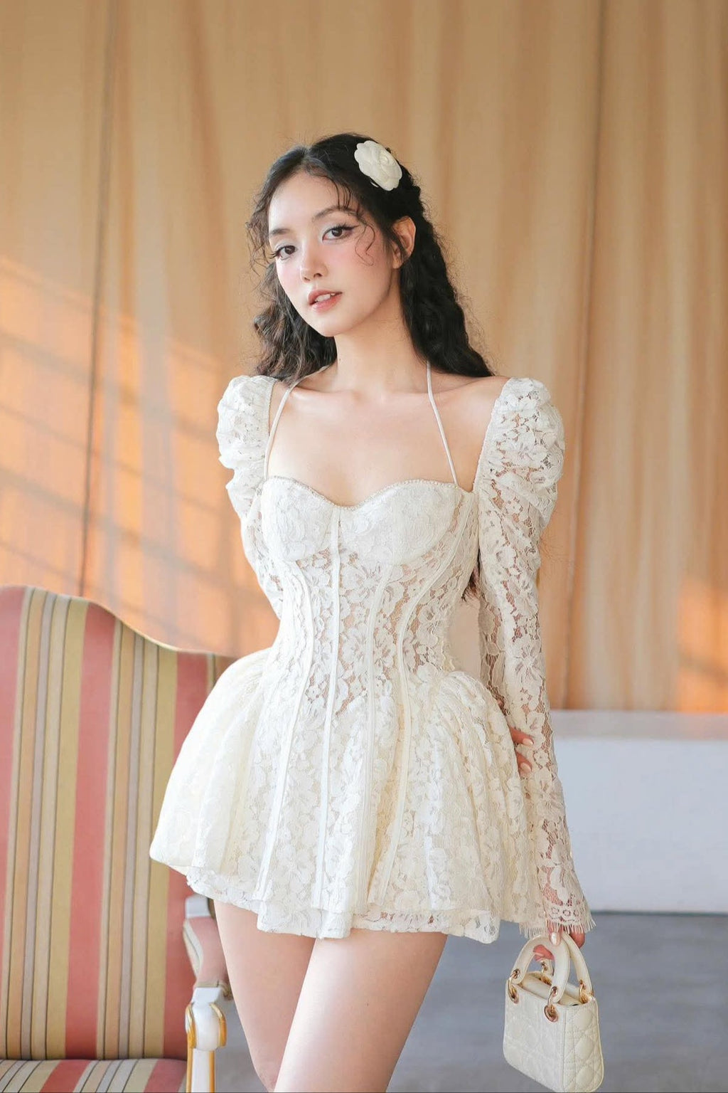 Valerie Lace Cortset Mini Dress