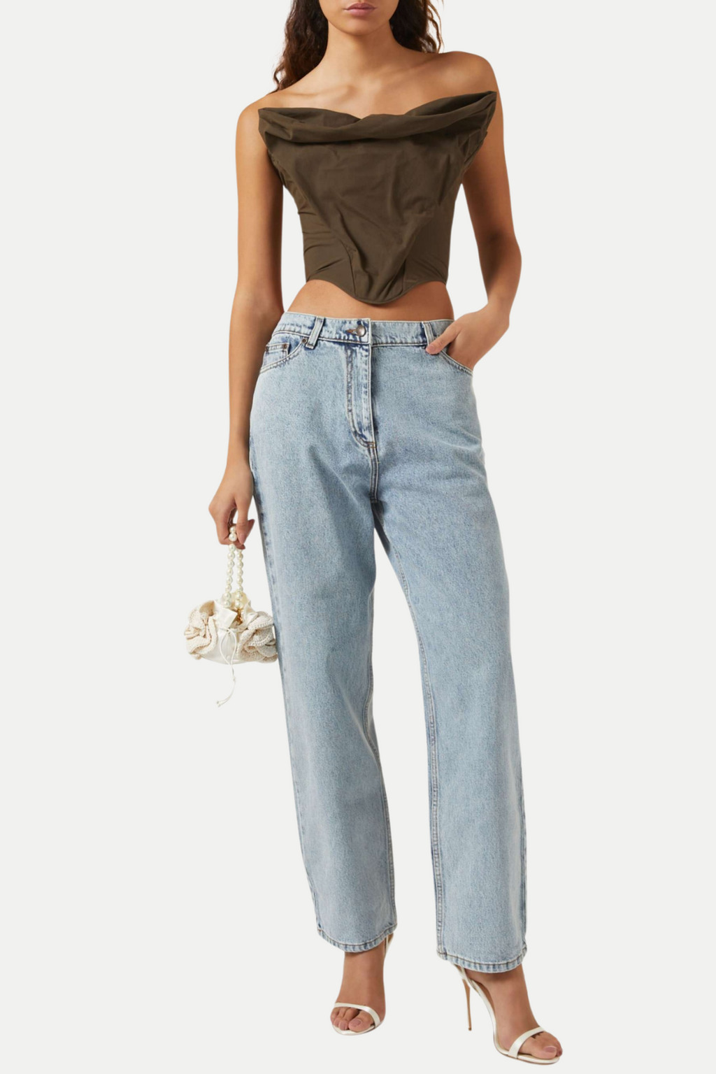 Balius Draped Satin Corset